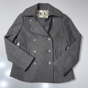 J. Crew Charcoal Double-Breasted Pea Coat